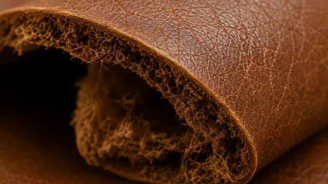 Wear through the grain of split leather