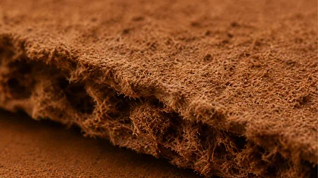 A split in abraded leather