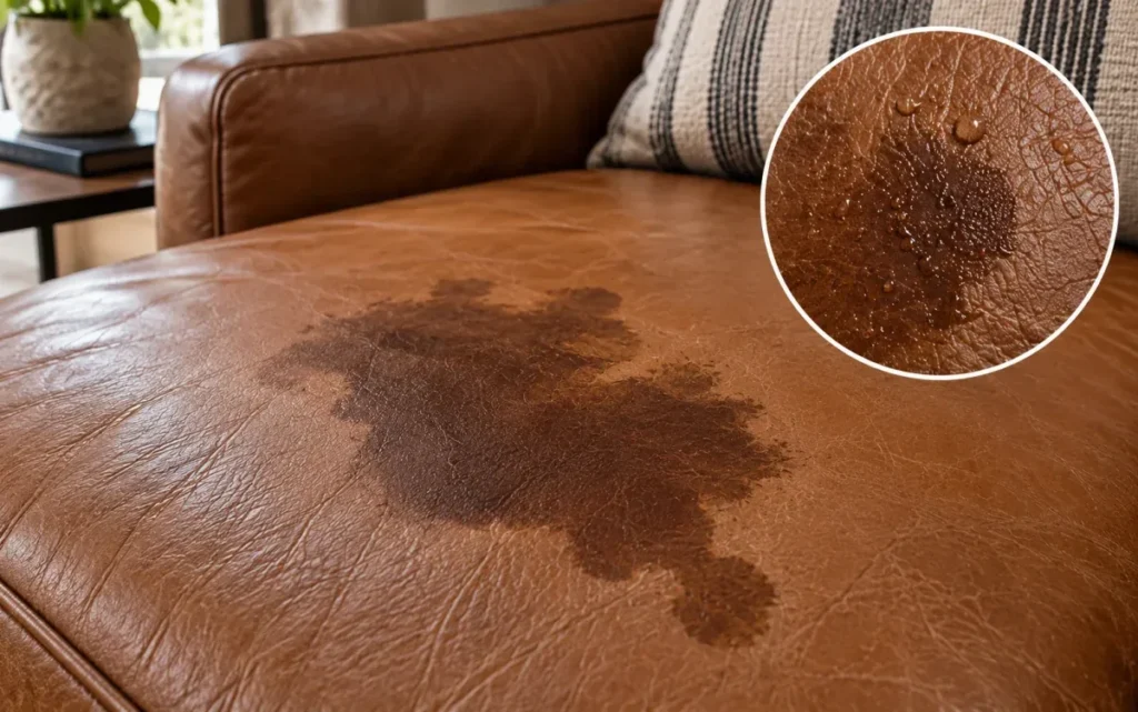 Leather stain after first week