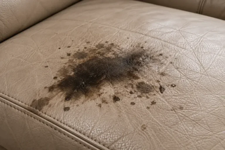 Grease & food oil stain on leather