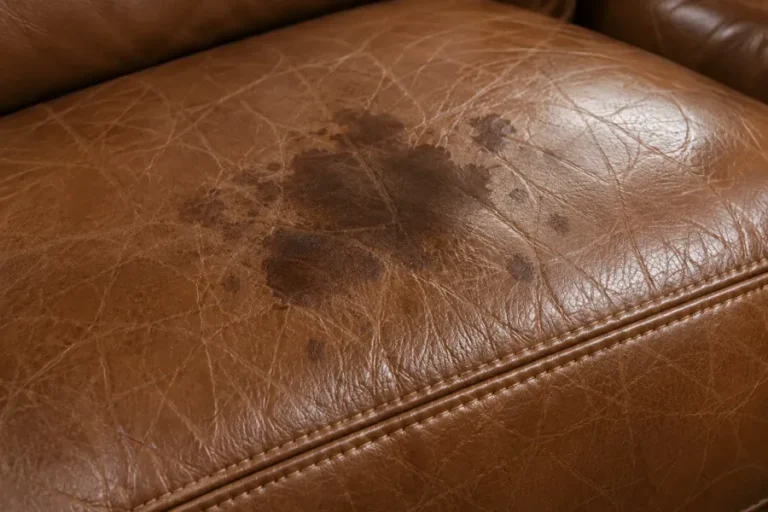 Unknown marks stain on leather