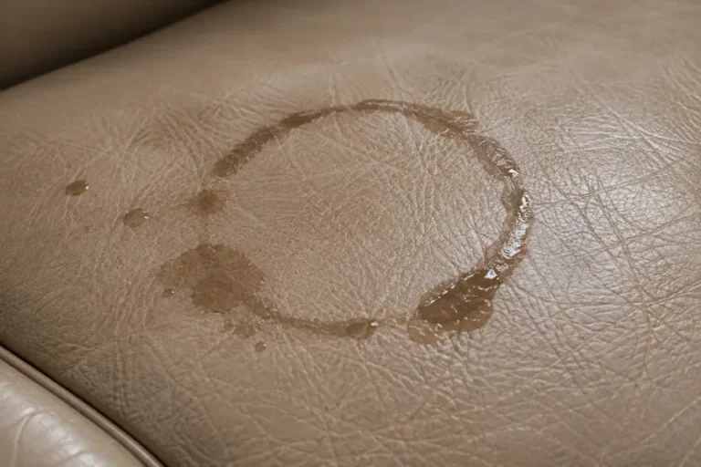 Water rings stain on leather