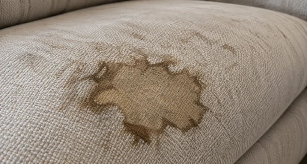 Fabric stains on booth upholstery