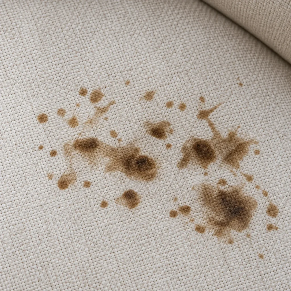 Set-in stains headboard