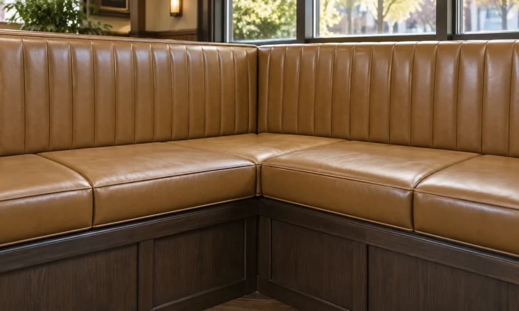 Banquettes with custom seat cushions