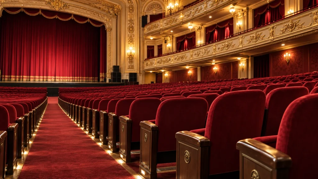 Theaters with fixed auditorium seating