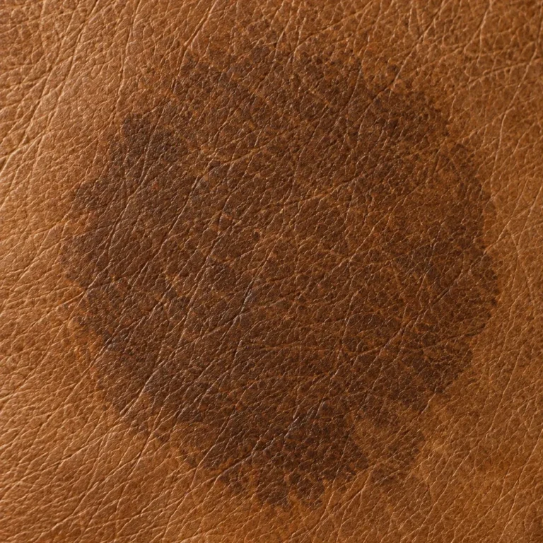 Water ring forming on leather: 2. It soaks in