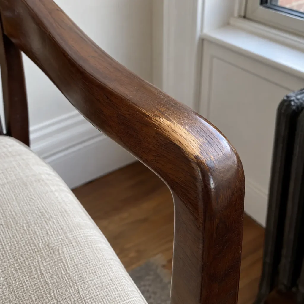 Bare spots on a wood surface