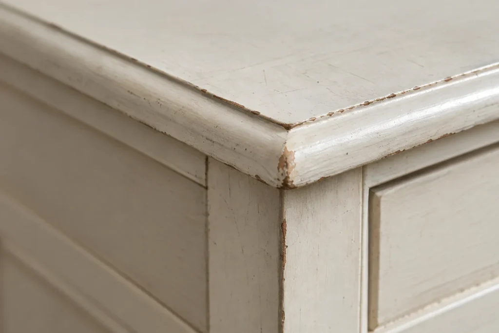 Furniture with a painted wood surface