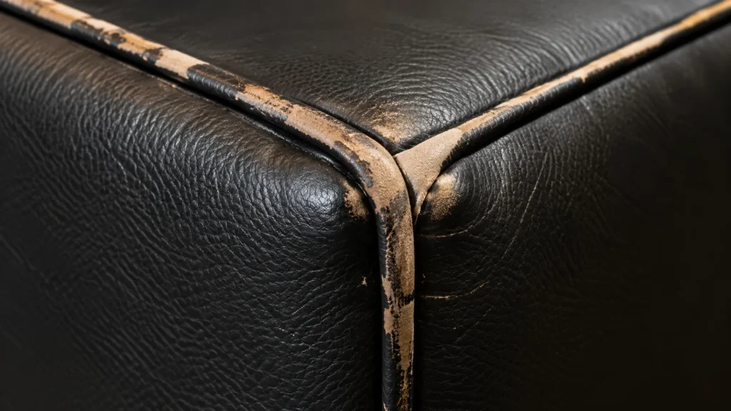 Piping on booth upholstery